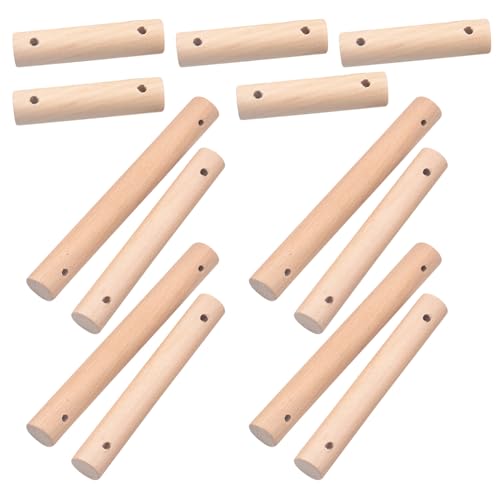 BESTonZON 30 Stück Holzstäbe Zum Selbermachen Leitersprossen Für Kleintiere Unbehandelte Holzstäbe Nymphensittichleiter Kleines Vogelspielzeug Holzdübel von BESTonZON