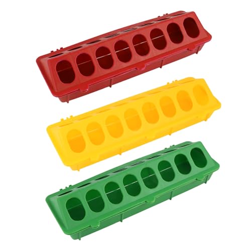 BESTonZON 3Stücke Geflügelfutterautomat Futterspender für Küken und Tauben Mehrfacher Slot für Lebensmittelverschwendung Einfache Reinigung BESTonZON 3Stücke Geflügelfutterautomat Futterspender für Küken und Tauben Mehrfacher Slot für Lebensmittelverschwendung Einfache Reinigung von BESTonZON