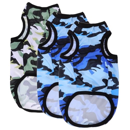 BESTonZON 3Stücke Hundeshirts Für Atmungsaktive Welpenweste Camouflage Design Für Kleine Für Drinnen Und Draußen Und Pflegeleicht BESTonZON 3Stücke Hundeshirts Für Atmungsaktive Welpenweste Camouflage Design Für Kleine Für Drinnen Und Draußen Und Pflegeleicht von BESTonZON
