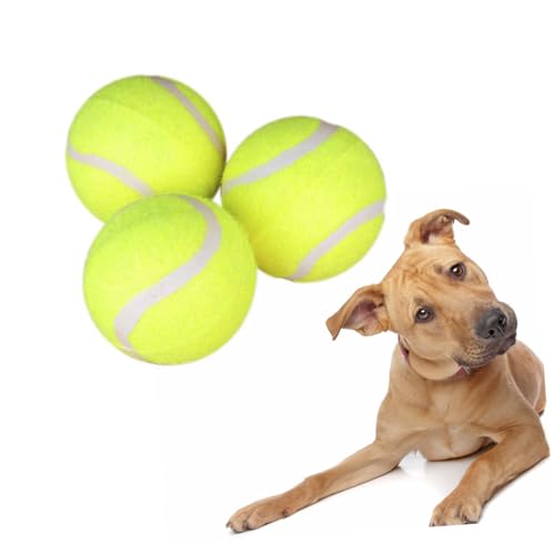 BESTonZON 3Stücke Hundespielzeug Tennisbälle Beißfestes Kauspielzeug für Effektives Hundetraining und Interaktive Spiele für Haustiere und Spiele BESTonZON 3Stücke Hundespielzeug Tennisbälle Beißfestes Kauspielzeug für Effektives Hundetraining und Interaktive Spiele für Haustiere und Spiele von BESTonZON