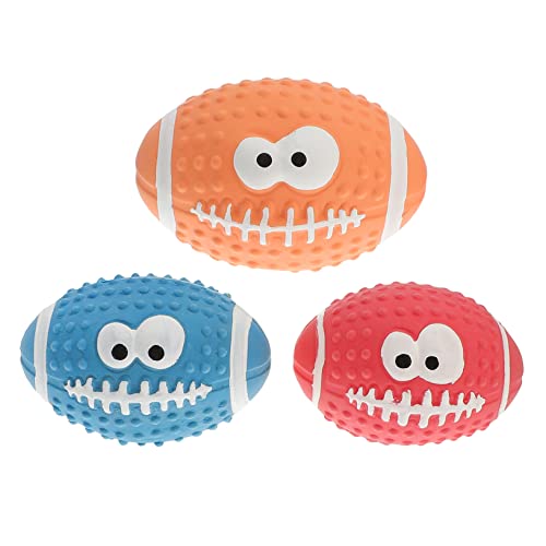 BESTonZON 3Stücke Interaktive Hundespielzeuge aus Latex Quietschende Rugby Bälle für Langlebig Freien Fördert Aktivität BESTonZON 3Stücke Interaktive Hundespielzeuge aus Latex Quietschende Rugby Bälle für Langlebig Freien Fördert Aktivität von BESTonZON