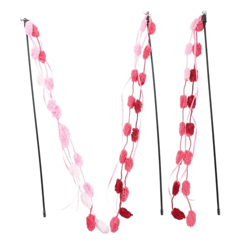 BESTonZON 3Stücke Interaktive Katzen Spielzeuge Zauberstäbe Für Katzen Neckende Teaser Sticks Unterhaltsames Katzenspielzeug Für Innenkatzen Für Katzenliebhaber BESTonZON 3Stücke Interaktive Katzen Spielzeuge Zauberstäbe Für Katzen Neckende Teaser Sticks Unterhaltsames Katzenspielzeug Für Innenkatzen Für Katzenliebhaber von BESTonZON