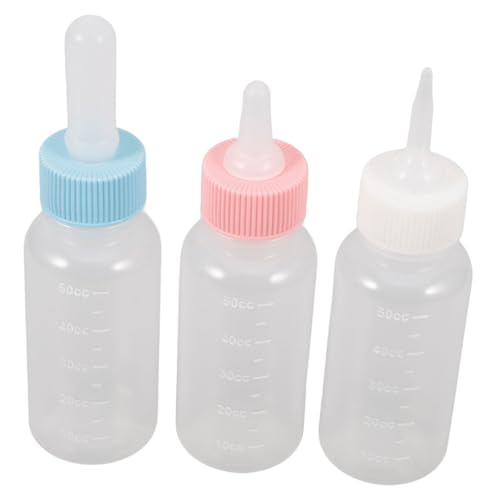 BESTonZON 3Stücke Pet Nursing Bottles für Kätzchen und Welpen Fütterungsflaschen für Kleine Haustiere Leicht und Tragbar für Neugeborene und Aufzuchtmilch von BESTonZON