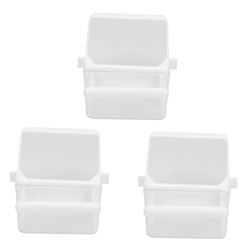 BESTonZON 3 Stücke Kunststoff Vogelfutterspender Splash Proof Vogel Futterbehälter für Papageien Hängende Futterbox für Vögel Leicht zu Reinigen Transparentes Design für Obst und Nüsse BESTonZON 3 Stücke Kunststoff Vogelfutterspender Splash Proof Vogel Futterbehälter für Papageien Hängende Futterbox für Vögel Leicht zu Reinigen Transparentes Design für Obst und Nüsse von BESTonZON