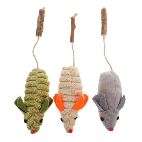 BESTonZON 3Stücke Teiliges Katzenbissbeständiges Spielzeugset mit Katzenminze Plüschspielzeug für Katzen zur Zahnreinigung und Stressabbau für Indoor Katzen BESTonZON 3Stücke Teiliges Katzenbissbeständiges Spielzeugset mit Katzenminze Plüschspielzeug für Katzen zur Zahnreinigung und Stressabbau für Indoor Katzen von BESTonZON