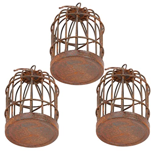 BESTonZON 3Stücke Vogelkäfig Teiliges Exquisites Ornament Für Garten Und Puppenhaus Für Mikrolandschaft Und Kreative Dekoration von BESTonZON