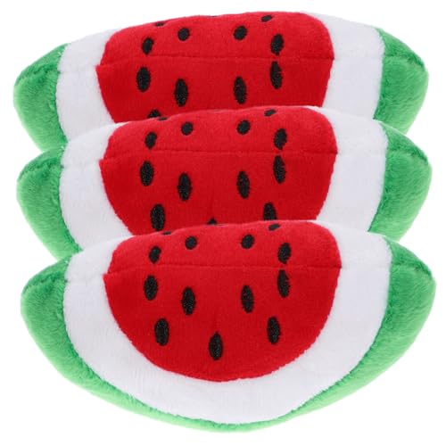 BESTonZON 3Stücke Wassermelonenförmiges aus Plüsch Kleines Kauspielzeug für Interaktives Cartoon Haustierspielzeug zur Bekämpfung von Langeweile und Angst BESTonZON 3Stücke Wassermelonenförmiges aus Plüsch Kleines Kauspielzeug für Interaktives Cartoon Haustierspielzeug zur Bekämpfung von Langeweile und Angst von BESTonZON