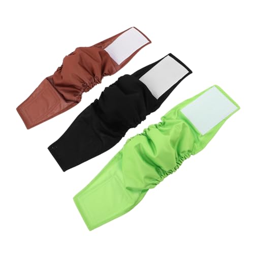 BESTonZON 3pcs Männliches Hund Bauchband Waschbarer Und Wiederverwendbarer Welpenwindeln Bequem Für Kleine Hunde 36-42 cm Taille Innen- Und Außengebrauch von BESTonZON
