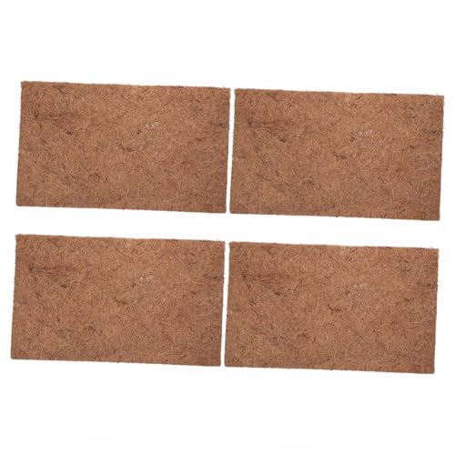 BESTonZON 4stücke Teilige Natürliche Kokosfaserteppichmatte Für Reptilien Bartagamen -aquarienzubehör Reptilien-Teppich-Einlage Eidechsen-Aquarium-Dekoration von BESTonZON