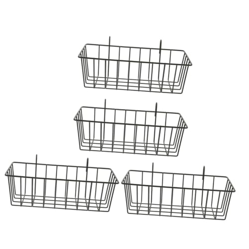 BESTonZON 4 Stück Eisen Kaninchen Heuraufe Teilig Langlebig Futterspender für Käfig Geeignet für Meerschweinchen Freigehege Kaninchen Heufutterstation Praktisch zum Langsamen Fressen von BESTonZON