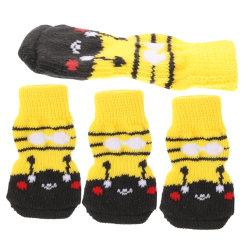 BESTonZON 4 Stück Haustier Socken Schutz Pfoten Hund Greifer Zehe Griffe Groß Beschützer Beine Welpe Entzückende Haustiersocken Kompakte Baumwollsocken Baumwolle Yellow BESTonZON 4 Stück Haustier Socken Schutz Pfoten Hund Greifer Zehe Griffe Groß Beschützer Beine Welpe Entzückende Haustiersocken Kompakte Baumwollsocken Baumwolle Yellow von BESTonZON
