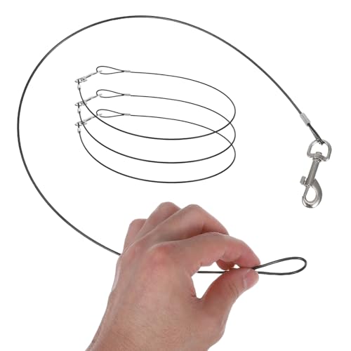 BESTonZON 4 Stück Hundeleine aus Beschichtetem Stahlseil Teiliges Kaubeständig mit Komfortablem Griff für und Training Verschiedenen Umgebungen BESTonZON 4 Stück Hundeleine aus Beschichtetem Stahlseil Teiliges Kaubeständig mit Komfortablem Griff für und Training Verschiedenen Umgebungen von BESTonZON