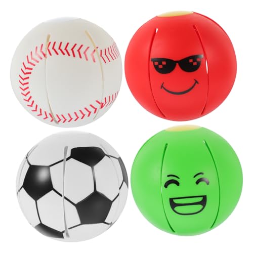 BESTonZON 4 Stück Interaktives Hundespielzeug Ball Bissfestes Leichtes Decompressionsspiel für Welpen und Kleine Hunde Robustes Kauspielzeug zur Beschäftigung und Training BESTonZON 4 Stück Interaktives Hundespielzeug Ball Bissfestes Leichtes Decompressionsspiel für Welpen und Kleine Hunde Robustes Kauspielzeug zur Beschäftigung und Training von BESTonZON