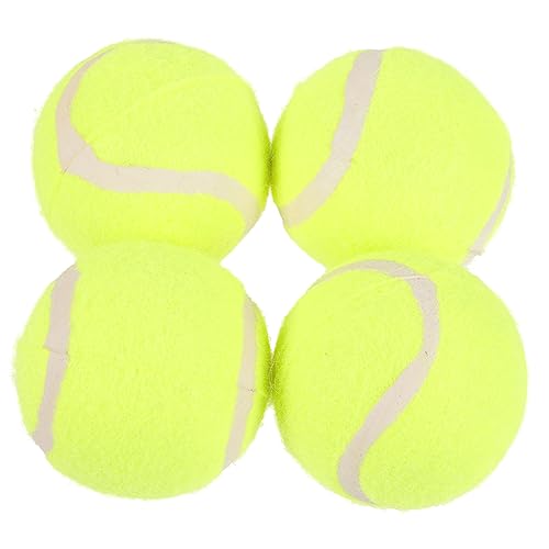 BESTonZON 4 Stück Mittelgroße Interaktive Hundespielzeug Bälle aus Robustem Gummi Bunte Trainings und Apportierbälle für Aktive Hunde Leicht Tragbar für Spielspaß im Freien Zufällige Farbe von BESTonZON