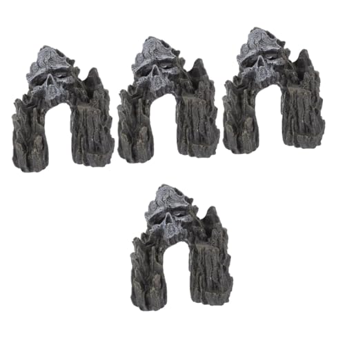 BESTonZON 4 Stück Resin Aquarium Höhle Deko mit Realistischem Schädel Design Langlebiges Harz Material Natürliches Versteck und Unterschlupf für Fische und Reptilien Einfach zu Platzieren BESTonZON 4 Stück Resin Aquarium Höhle Deko mit Realistischem Schädel Design Langlebiges Harz Material Natürliches Versteck und Unterschlupf für Fische und Reptilien Einfach zu Platzieren von BESTonZON