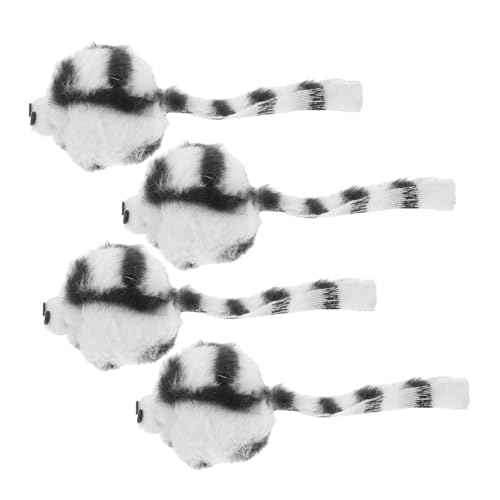 BESTonZON 4 Stück Simulierte Plüschmaus Kätzchen Mausspielzeug Katze, Die Mäusespielzeug Neckt Katzenspielzeug Katze Teaser Interaktives -katzenspielzeug Black BESTonZON 4 Stück Simulierte Plüschmaus Kätzchen Mausspielzeug Katze, Die Mäusespielzeug Neckt Katzenspielzeug Katze Teaser Interaktives -katzenspielzeug Black von BESTonZON
