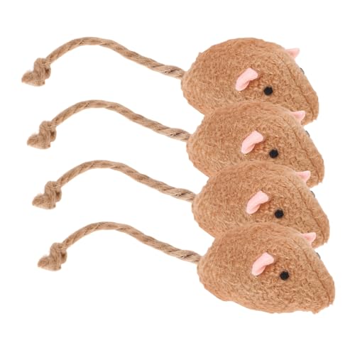 BESTonZON 4 Stück Simulierte Plüschmaus Katzen- -Plüsch Katze fängt Mausspielzeug Mausfangspielzeug Plüsch- -Ornament Katzenspielzeug Katze Plüschmaus BESTonZON 4 Stück Simulierte Plüschmaus Katzen- -Plüsch Katze fängt Mausspielzeug Mausfangspielzeug Plüsch- -Ornament Katzenspielzeug Katze Plüschmaus von BESTonZON