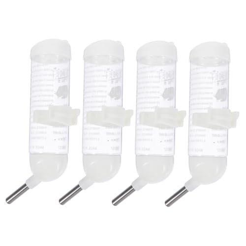 BESTonZON 4 Stück Teiliges Auslaufsicheres Trinkflaschen für Kleine Haustiere Wasserspender mit Kugelventil Praktisch Langlebig und Installieren für Hamster und Kaninchenkäfige von BESTonZON