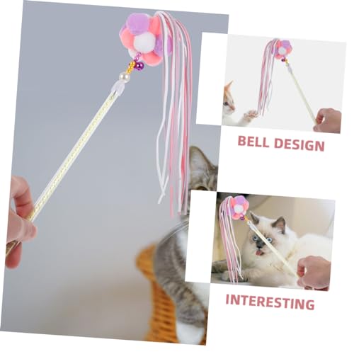 BESTonZON 4 Stück Teiliges Bunter Katzenangel aus Leichtem Strapazierfähigem Material mit Glocke Interaktives Kätzchenspielzeug zur Beschäftigung und Stressabbau Geeignet für Hauskatzen und BESTonZON 4 Stück Teiliges Bunter Katzenangel aus Leichtem Strapazierfähigem Material mit Glocke Interaktives Kätzchenspielzeug zur Beschäftigung und Stressabbau Geeignet für Hauskatzen und von BESTonZON