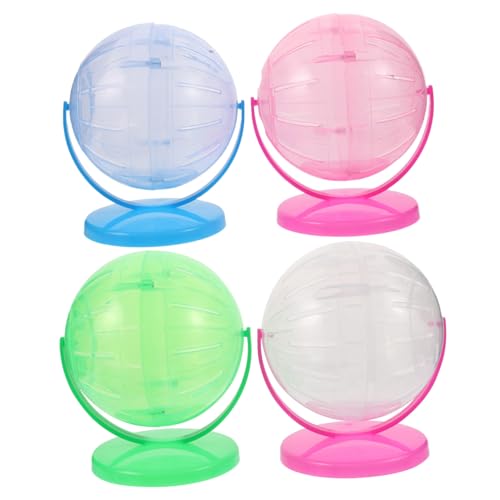 BESTonZON 4 Stück Teiliges Hamster Laufräder für Kleintiere Leise Laufkugel mit Transparentes Exercise Ball für Zwerghamster Chinchillas Ratten Einfach zu Reinigen Geräumig Interaktiv BESTonZON 4 Stück Teiliges Hamster Laufräder für Kleintiere Leise Laufkugel mit Transparentes Exercise Ball für Zwerghamster Chinchillas Ratten Einfach zu Reinigen Geräumig Interaktiv von BESTonZON