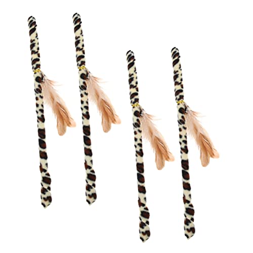 BESTonZON 4 Stück Teiliges Interaktives Katzenspielzeug mit Leopardfedern Leichter Katzenangel für Kätzchen Beweglicher Spielstab zur Katzenbeschäftigung Fördert Bewegung und Gesundheit BESTonZON 4 Stück Teiliges Interaktives Katzenspielzeug mit Leopardfedern Leichter Katzenangel für Kätzchen Beweglicher Spielstab zur Katzenbeschäftigung Fördert Bewegung und Gesundheit von BESTonZON