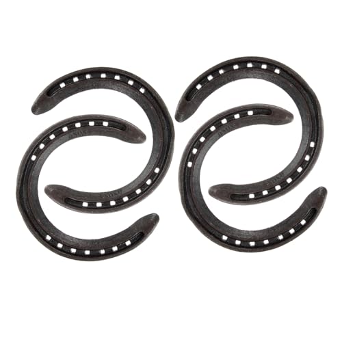 BESTonZON 4 Stück Teiliges Metall Ersatz Langlebig Hochfest Geeignet für Pferdetraining und Outdoor Einsatz Robuste Schmiedeeisen Hufschutz von BESTonZON