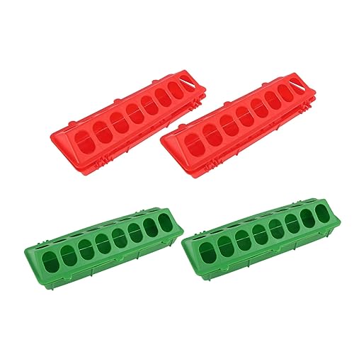 BESTonZON 4 Stück Teiliges Multifunktionale Futtertröge für Tauben und Hühner rutschfest Reinigen für Fütterung von Küken und Kleinen Vögeln von BESTonZON