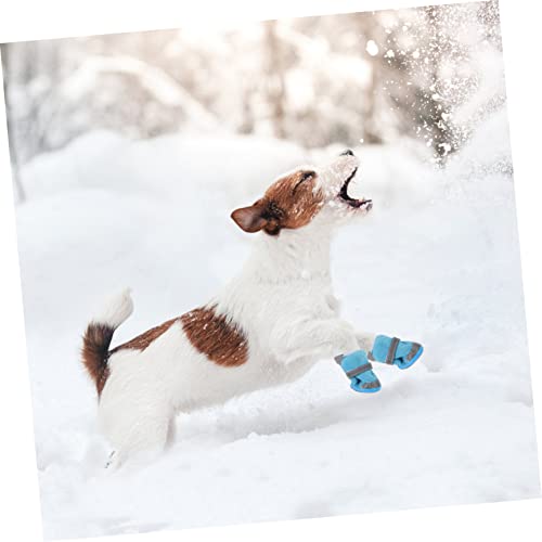 BESTonZON 4 Stück Teiliges Reflektierende Winter Hundeschuhe rutschfest Verstellbar für Kleine Hunde Welpenschutz Pfoten Schnee Outdoor Boots BESTonZON 4 Stück Teiliges Reflektierende Winter Hundeschuhe rutschfest Verstellbar für Kleine Hunde Welpenschutz Pfoten Schnee Outdoor Boots von BESTonZON