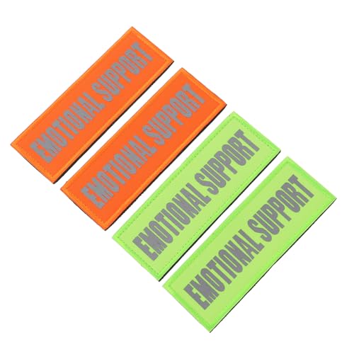BESTonZON 4 Stück Nylon Hund Patches für Hundegeschirre Reflektierende Service Patches Dekorative für Haustiere Abnehmbare Klett Aufnäher Hundebedarf für Sicheres Gassigehen von BESTonZON