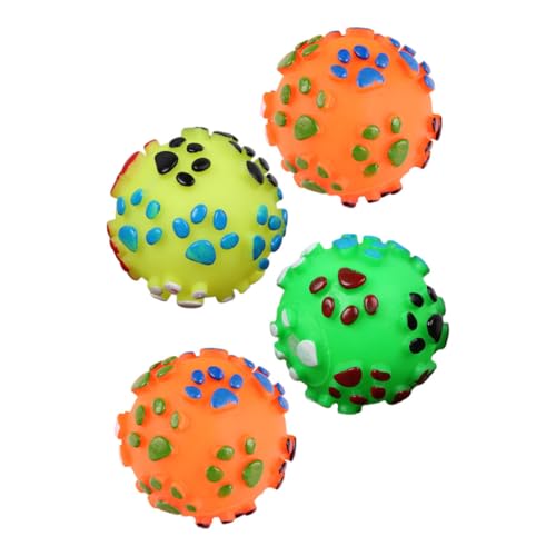 BESTonZON 4 Stück Teiliges Robustes Hundespielzeug Verschleißfestes Kauspielzeug mit Quietscher Langlebige Molaren Kauhilfe für Haustiere Zufällige Farben Fördert Zahnpflege Zufällige Farbe von BESTonZON