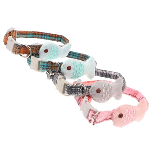 BESTonZON 4 Stück Teiliges Verstellbares Katzennetz Set mit Fisch Motiv Langlebiges und Sicheres Katzenhalsband Praktisches Haustier zubehör Passend für Kleine Modisches und Kreatives BESTonZON 4 Stück Teiliges Verstellbares Katzennetz Set mit Fisch Motiv Langlebiges und Sicheres Katzenhalsband Praktisches Haustier zubehör Passend für Kleine Modisches und Kreatives von BESTonZON