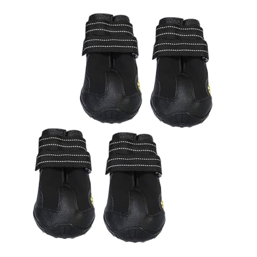 BESTonZON 4 Stück Teiliges rutschfeste Hundeschuhe Abriebfest Langlebig Praktische Outdoor Booties für Sicheren Pfotenschutz bei Jedem von BESTonZON
