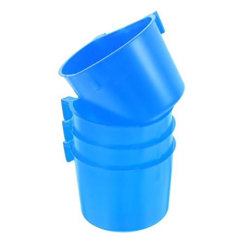 BESTonZON 4 Stück Vogelkäfig -fütterungsschale Hängender Futterkäfig Kiste Hundenapf Eichhörnchen Wasserschale Kaninchentränken Für Käfige Futternapf Für Ratten Vogelschalen Blue Sport von BESTonZON