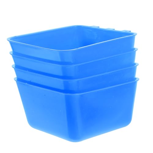 BESTonZON 4 Stück Vogelkäfig -fütterungsschale Trinknapf Für Haustiere Hase Wassernapf Häschen-Feeder Meerschweinchen Wassernapf Schüssel Für Vogelkäfig Futterspender Für Hühner Blue Sport von BESTonZON