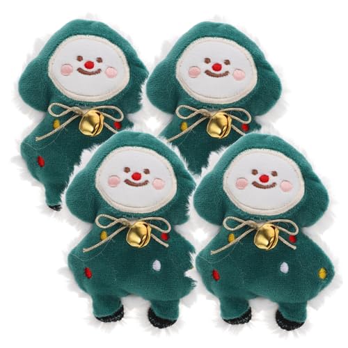 BESTonZON 4 Stück Weihnachtliches Katzenspielzeug Teiliges aus Langlebigem Plüsch mit Katzenminze Interaktives Beiß und Kratzspielzeug für Drinnen Cartoon Design Fördert Bewegung und von BESTonZON