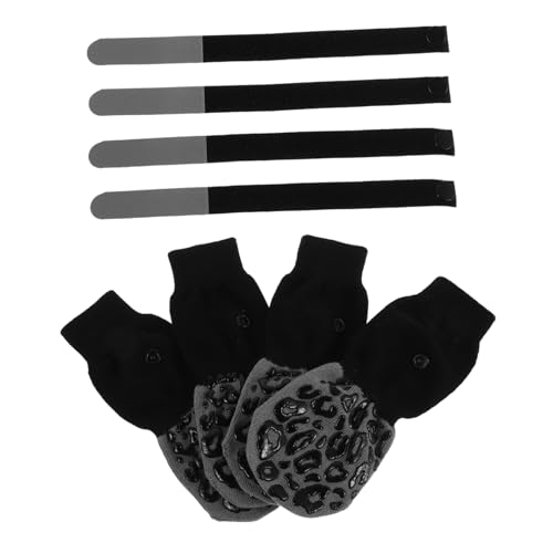 BESTonZON 4 Stück rutschfeste Haustiersocken für Holzböden Bequeme und Leise Indoor Schutzsocken für Große Hunde Lauffestigkeit und Einfache Handhabung von BESTonZON