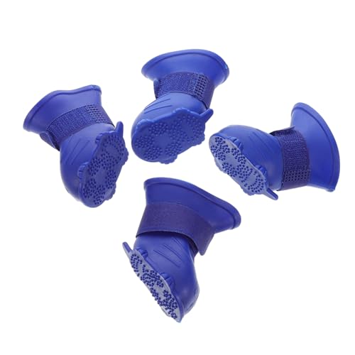 BESTonZON 4 Stück rutschfeste Hundeschuhe Für Regen, Schützende Fußabdeckungen Für Haustiere, wasserdichte Hundestiefel Aus Gummi, Bequeme Welpenpfotenschuhe Für Und BESTonZON 4 Stück rutschfeste Hundeschuhe Für Regen, Schützende Fußabdeckungen Für Haustiere, wasserdichte Hundestiefel Aus Gummi, Bequeme Welpenpfotenschuhe Für Und von BESTonZON