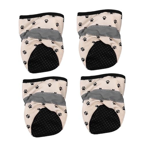 BESTonZON 4 Stück wasserdichte Hundeschuhe mit Rutschfester Sohle Atmungsaktive Pfotenschützer für Kleine Welpen Praktische und Bequeme Pfotenstiefel für Outdoor und Indoor Gebrauch BESTonZON 4 Stück wasserdichte Hundeschuhe mit Rutschfester Sohle Atmungsaktive Pfotenschützer für Kleine Welpen Praktische und Bequeme Pfotenstiefel für Outdoor und Indoor Gebrauch von BESTonZON