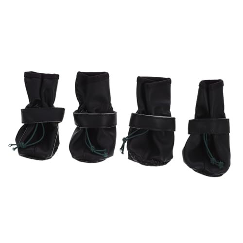 BESTonZON 4Stücke Hundeschuhe aus rutschfeste für Pfotenschutz für Outdoor Aktivitäten Schwarzes Design mit Zufälligem Innenmuster Optimaler Schutz Jedem BESTonZON 4Stücke Hundeschuhe aus rutschfeste für Pfotenschutz für Outdoor Aktivitäten Schwarzes Design mit Zufälligem Innenmuster Optimaler Schutz Jedem von BESTonZON