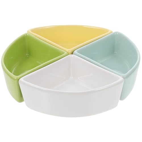 BESTonZON 4Stücke Keramischer Futternapf für Kleine Haustiere Hamster Meerschweinchen und Design Langlebig Reinigen BESTonZON 4Stücke Keramischer Futternapf für Kleine Haustiere Hamster Meerschweinchen und Design Langlebig Reinigen von BESTonZON