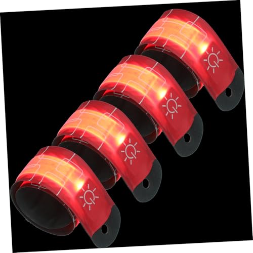 BESTonZON 4Stücke LED Pferde Knöchelbänder Verstellbare LED Beinwickel für Reitausrüstung Hohe Helligkeit Nachtsicherheit Beim Radfahren und Wiederaufladbare von BESTonZON