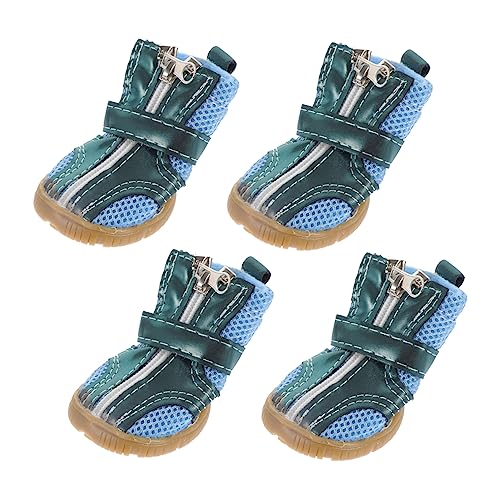 BESTonZON 4Stücke Rutsch Hundeschuhe für Kleine und Mittelgroße wasserdichte Pfotenschutz Schuhe mit Verstellbarem Design für Outdoor Aktivitäten BESTonZON 4Stücke Rutsch Hundeschuhe für Kleine und Mittelgroße wasserdichte Pfotenschutz Schuhe mit Verstellbarem Design für Outdoor Aktivitäten von BESTonZON