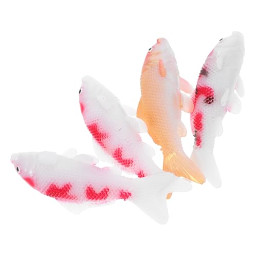 BESTonZON 4stücke Künstliche Schwimmende Koi Fische Für Aquarium Und Teich Dekoration Natürliche Simulationsgoldfische Miniatur-fischstatuen Aus Langlebigem Material von BESTonZON