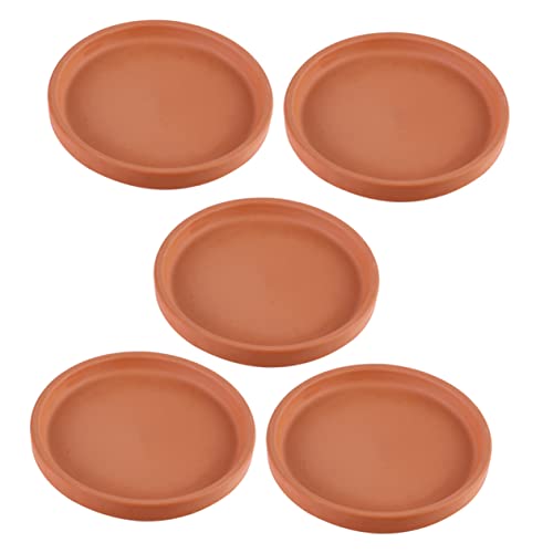 BESTonZON 5 Stück Blumentopfmatte Pflanzenuntersetzer Aus Terrakotta Untertasse Aus Terrakotta-töpfen Pflanzenuntersetzer Für Drinnen Terrakotta-pflanztöpfe Groß Untersetzer Für Blumentöpfe von BESTonZON