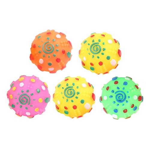 BESTonZON 5 Stück Haustier Dog Toy hundespielzeuge hundenapf Set Dogs Toys Geräuschmachendes Sound- für Haustiere Ballspielzeug für Hunde Pet-Ball- von BESTonZON