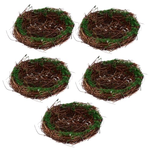 BESTonZON 5stücke Künstliche Vogelnester Dekorative Osternester Für Vögel Fotografie Spielzeug Für Käfige Tische Niedliche Deko Für Garten Und Zuhause von BESTonZON