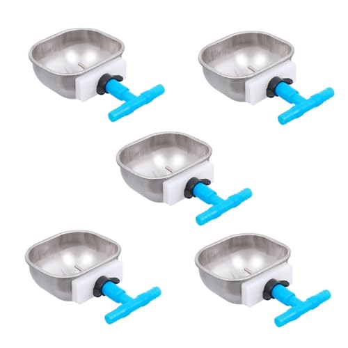 BESTonZON 5 Stück Teiliges Edelstahl Kaninchen Wassernapf Automatisch Geflügel Wasserbehälter Kompakt Leicht zu Reinigen Robust und Verformungsbeständig Für Kleintiere und Geflügel BESTonZON 5 Stück Teiliges Edelstahl Kaninchen Wassernapf Automatisch Geflügel Wasserbehälter Kompakt Leicht zu Reinigen Robust und Verformungsbeständig Für Kleintiere und Geflügel von BESTonZON