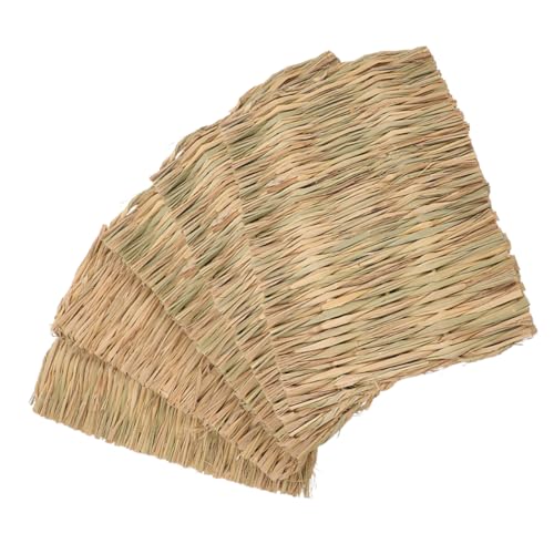 BESTonZON 5 Stück Teiliges Geflochtene Grasmatte für Kleine Haustiere Natürliche Sichere Kauspielmatte zur Zahnreinigung Schützend für Pfoten Geeignet für Kaninchen Meerschweinchen Hamster BESTonZON 5 Stück Teiliges Geflochtene Grasmatte für Kleine Haustiere Natürliche Sichere Kauspielmatte zur Zahnreinigung Schützend für Pfoten Geeignet für Kaninchen Meerschweinchen Hamster von BESTonZON