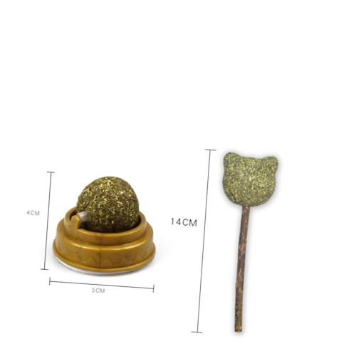 BESTonZON 5 Stück Teiliges Katzenminze Lollipop Natürliche Kaubaren Katzensnack zur Verdauungsförderung mit Rotierendem Ball Katzenpfote Bärenkopf Bär und Sternform für Katzen und Kätzchen von BESTonZON