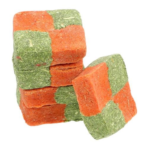 BESTonZON 5 Stück Teiliges Kauspielzeug für Kleine Haustiere mit Natürlichem Heu Zahnpflege Snacks für Kaninchen Meerschweinchen Hamster und Chinchillas Fördert Gesunde Zahnabnutzung und von BESTonZON